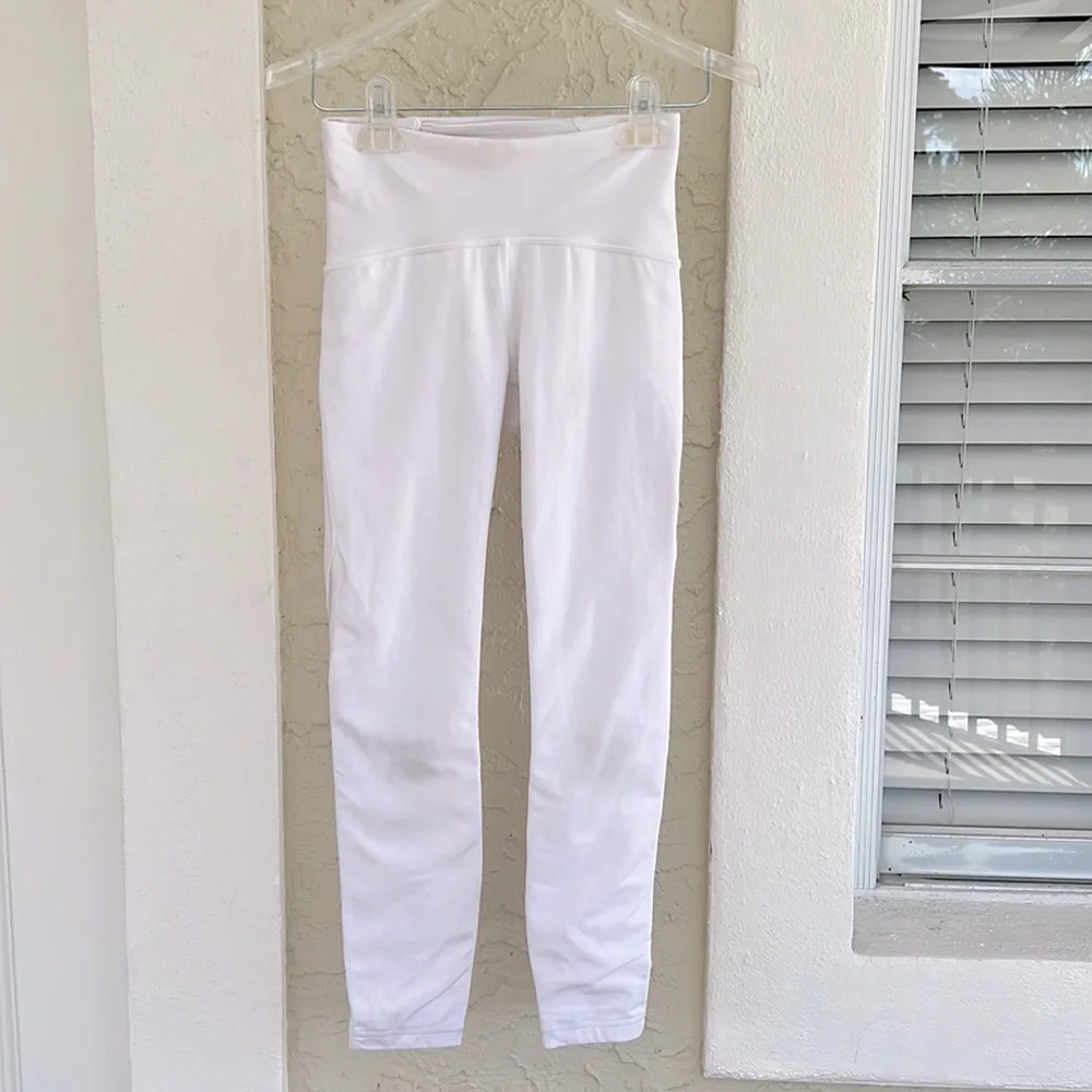 Lululemon Train Times High Waist / White / Luxtreme Mesh Leggings - Picture 1 of 8